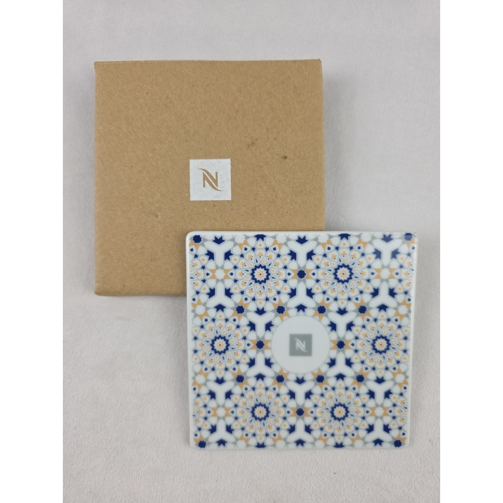 NESPRESSO Porcelain Coaster Beautiful Tile Portugal Collector - NEW IN BOX